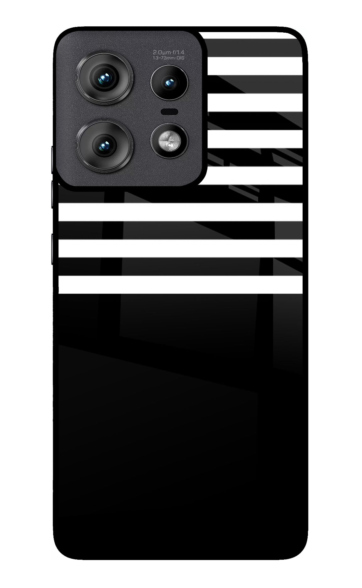 Black and White Print Moto Edge 50 Pro 5G Glass Case