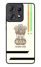 Satyamev Jayate Brown Logo Moto Edge 50 Pro 5G Glass Case