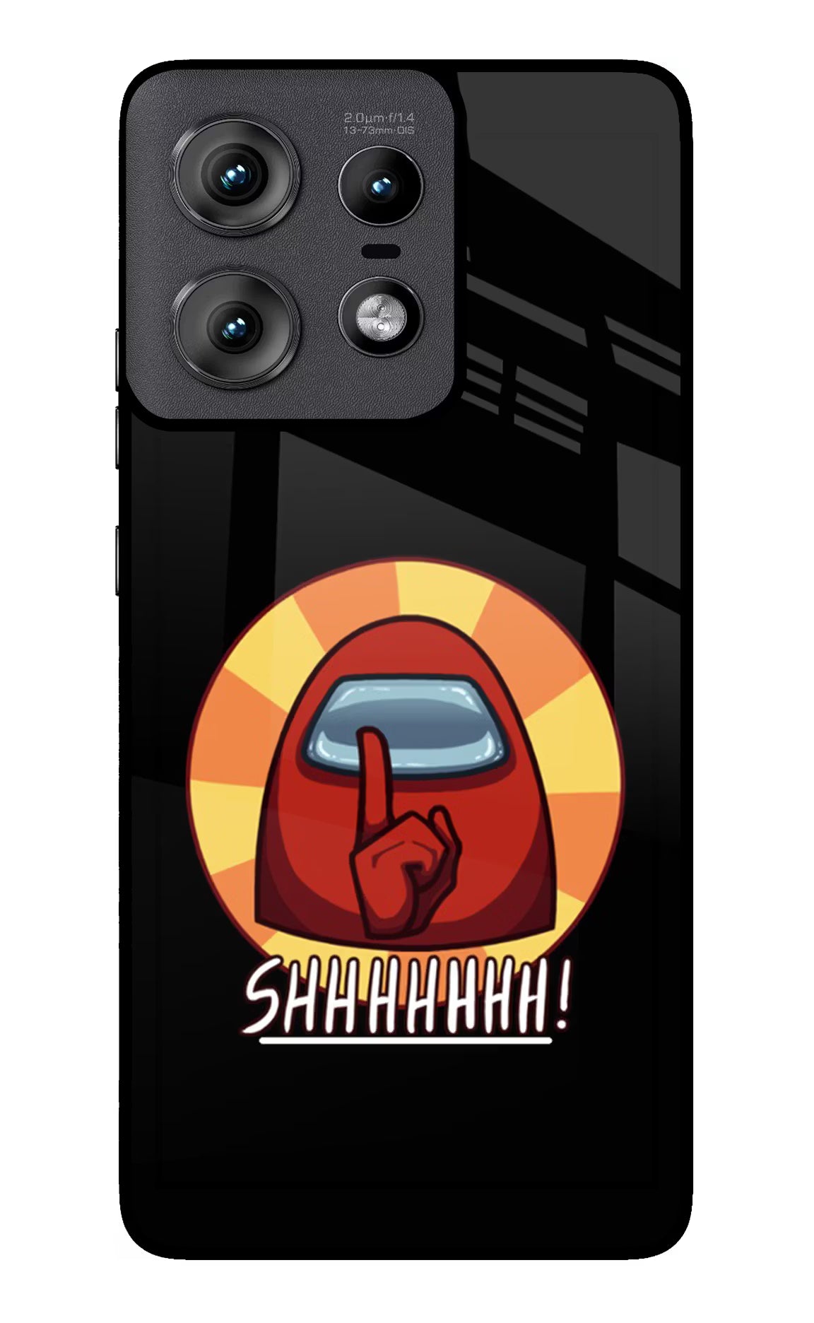 Among Us Shhh! Moto Edge 50 Pro 5G Glass Case Back Cover by Casekaro