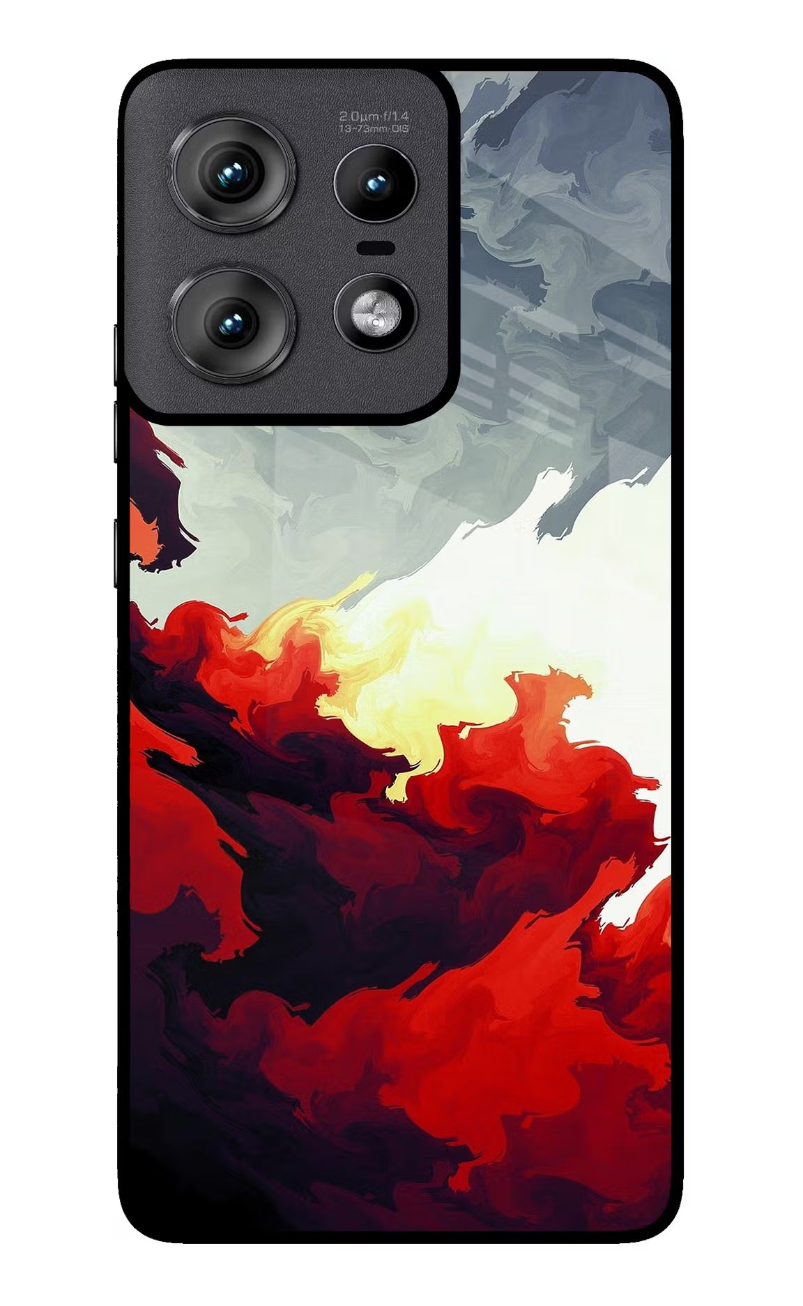 Fire Cloud Moto Edge 50 Pro 5G Glass Case Back Cover by Casekaro