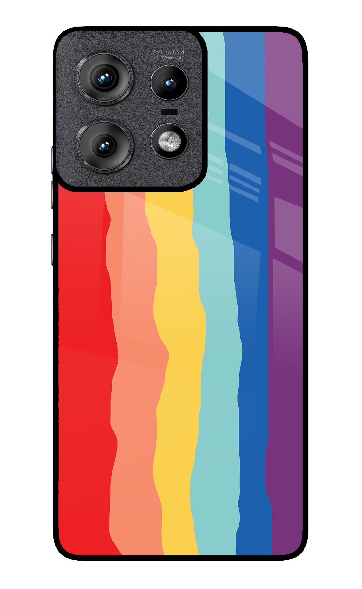 Rainbow Moto Edge 50 Pro 5G Glass Case