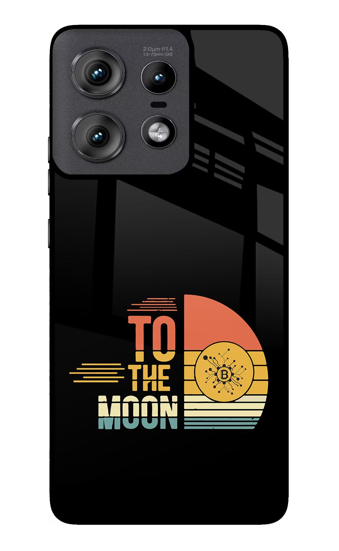 To the Moon Moto Edge 50 Pro 5G Glass Case Back Cover by Casekaro