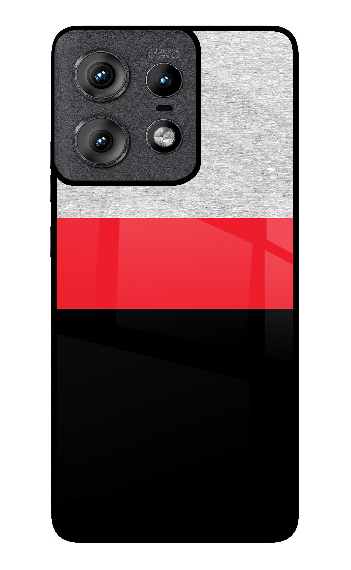 Tri Color Pattern Moto Edge 50 Pro 5G Back Cover