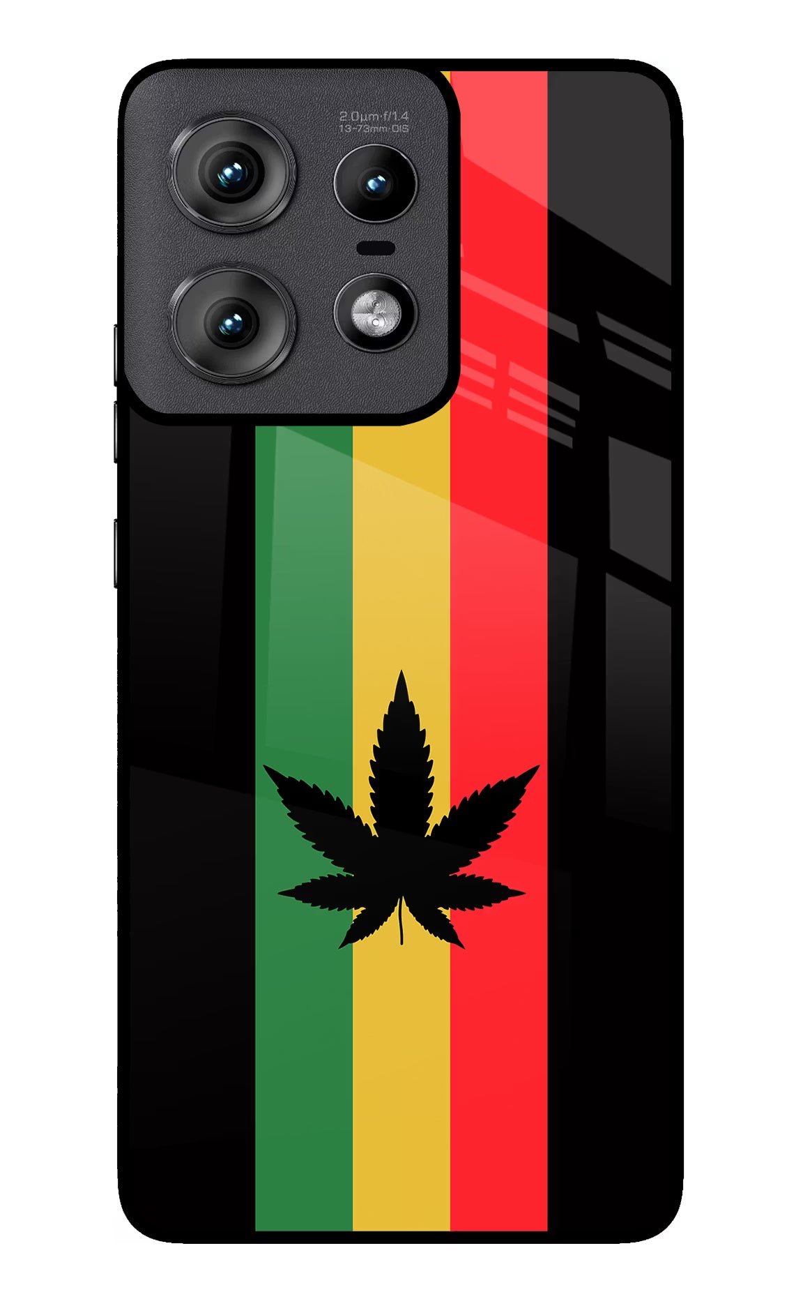 Weed Flag Moto Edge 50 Pro 5G Glass Case Back Cover by Casekaro