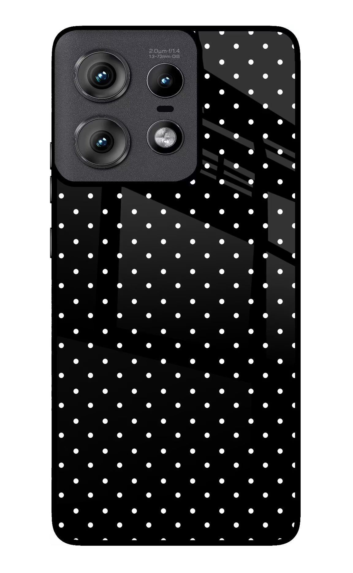 White Dots Moto Edge 50 Pro 5G Glass Case Back Cover by Casekaro
