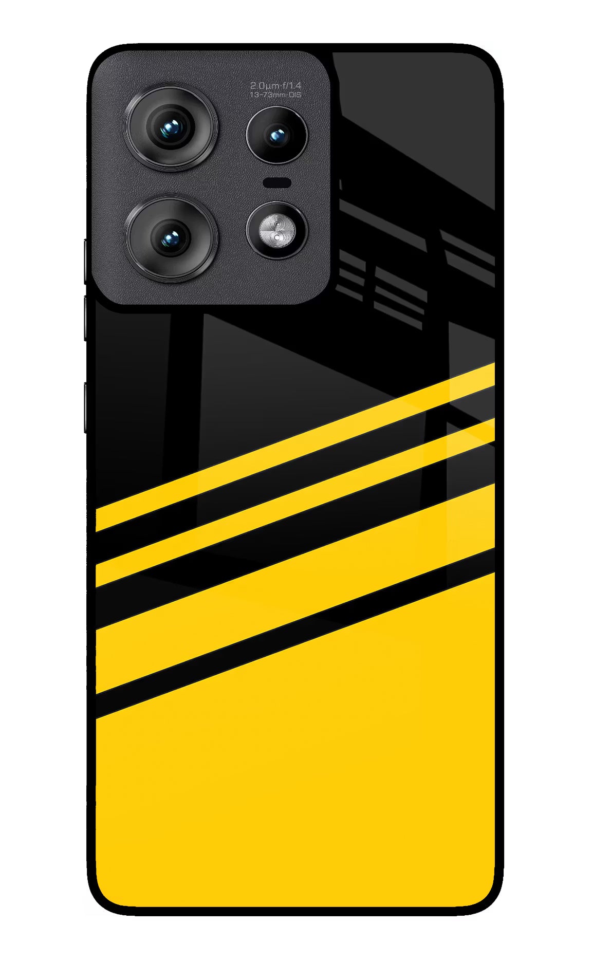 Yellow Shades Moto Edge 50 Pro 5G Glass Case Back Cover by Casekaro