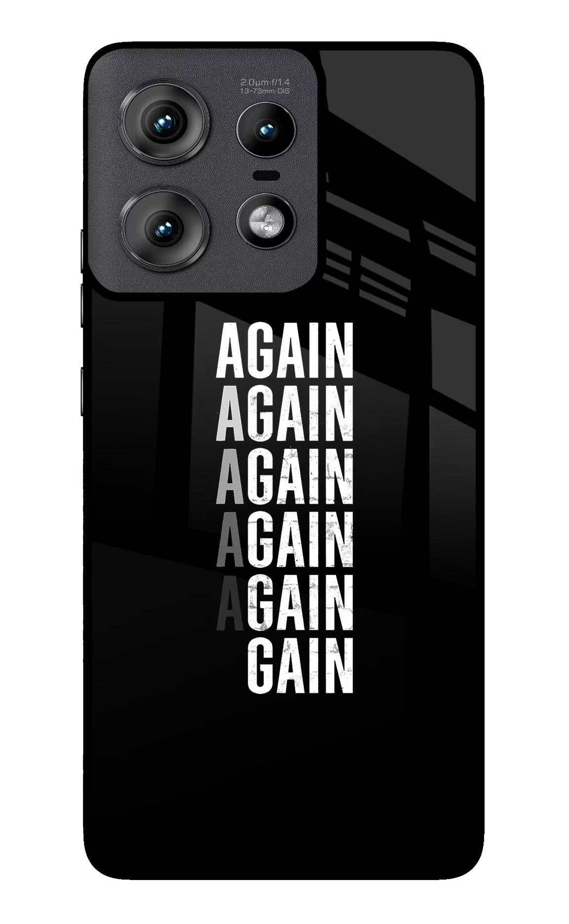 Again Again Gain Moto Edge 50 Pro 5G Glass Case Back Cover by Casekaro
