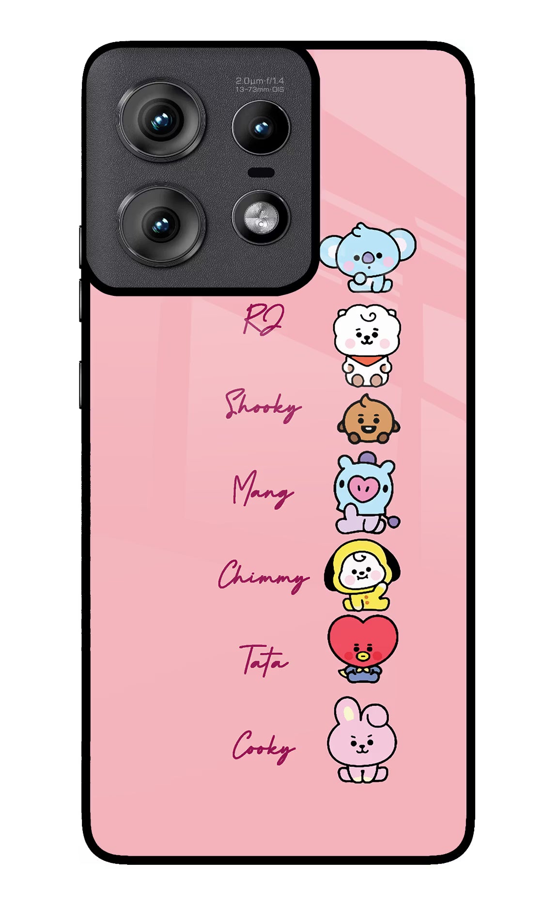 BTS names Moto Edge 50 Pro 5G Glass Case Back Cover by Casekaro
