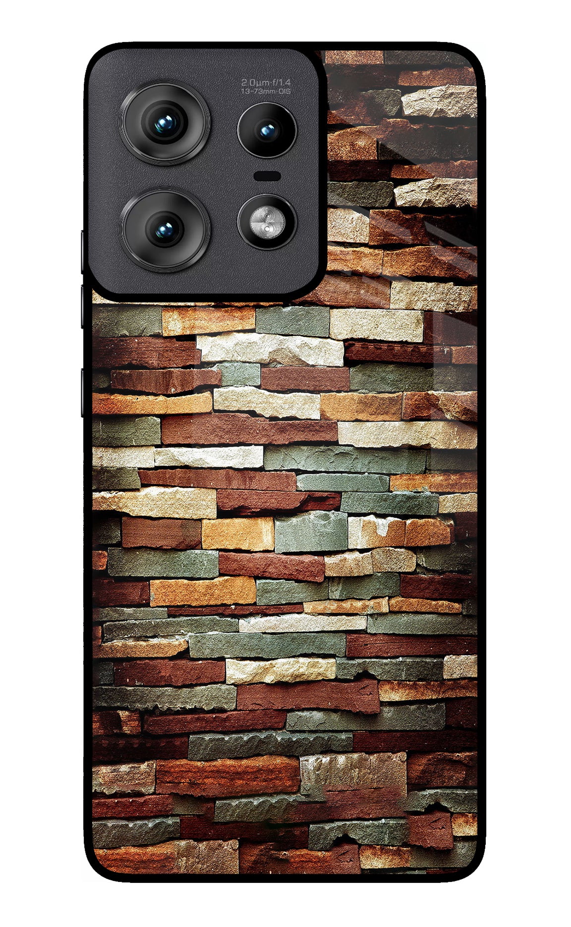 Bricks Pattern Moto Edge 50 Pro 5G Glass Case