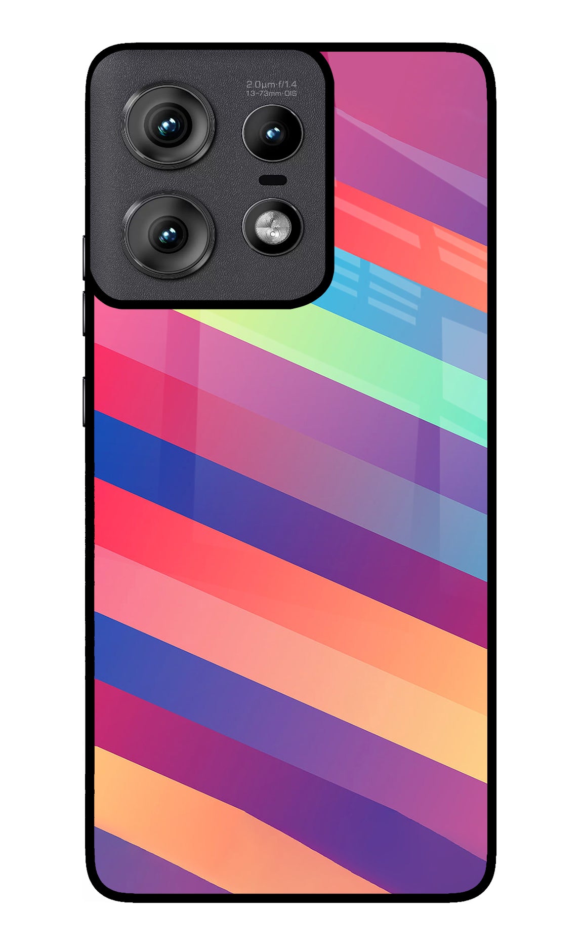 Stripes color Moto Edge 50 Pro 5G Glass Case