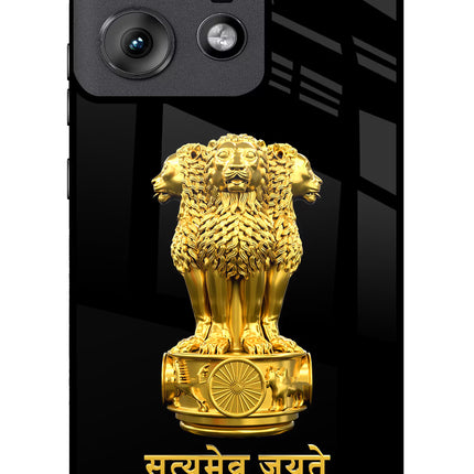 Satyamev Jayate Golden Moto Edge 50 Pro 5G Glass Case