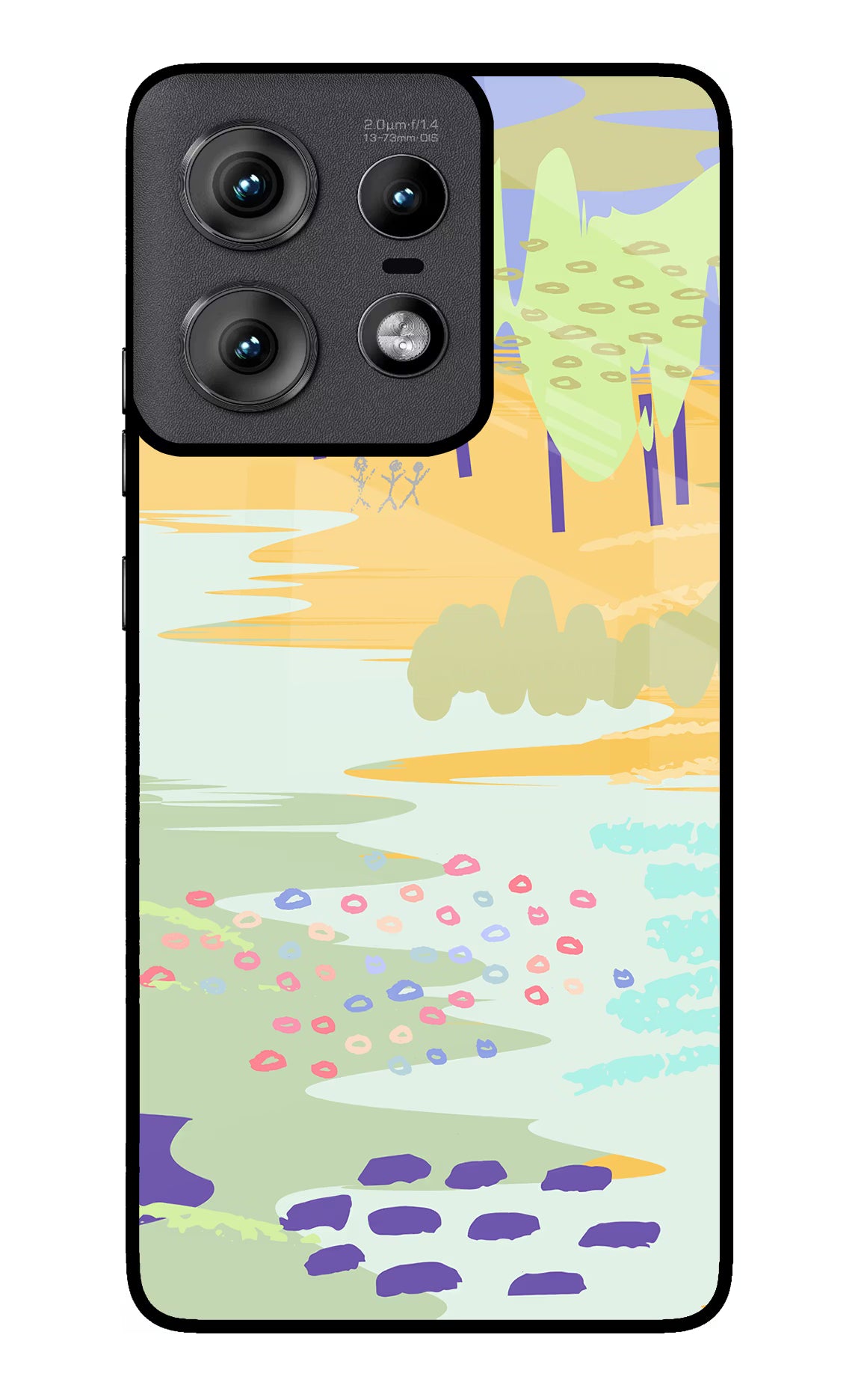 Scenery Moto Edge 50 Pro 5G Glass Case Back Cover by Casekaro
