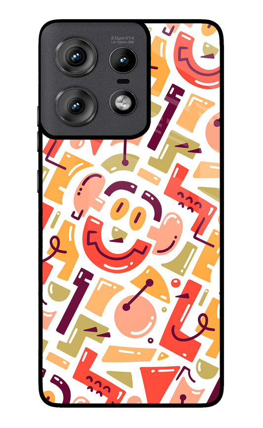 Doodle Pattern Moto Edge 50 Pro 5G Glass Case