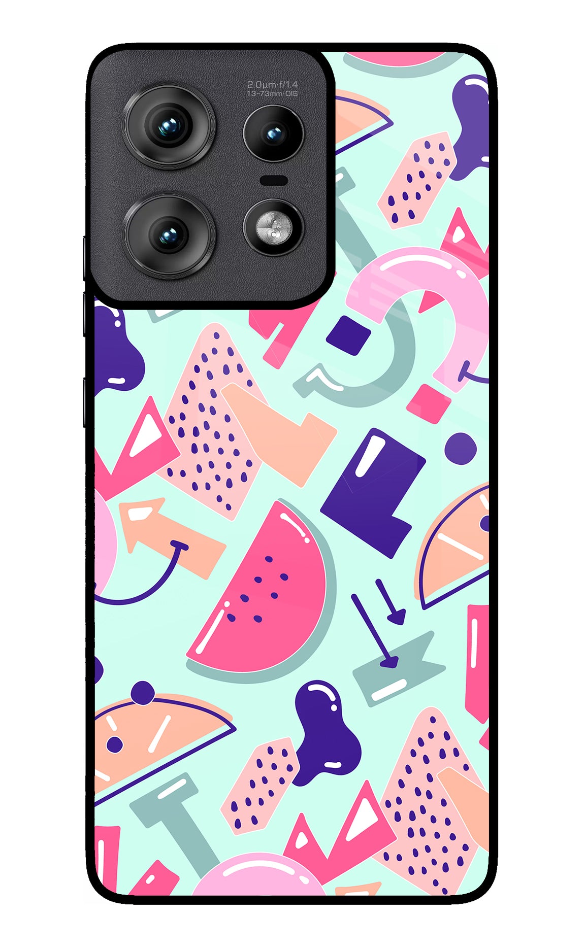 Doodle Pattern Moto Edge 50 Pro 5G Glass Case