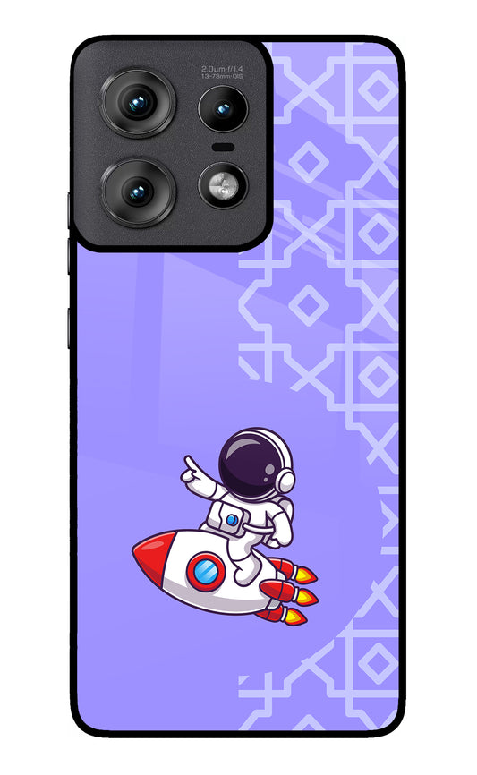 Cute Astronaut Moto Edge 50 Pro 5G Glass Case