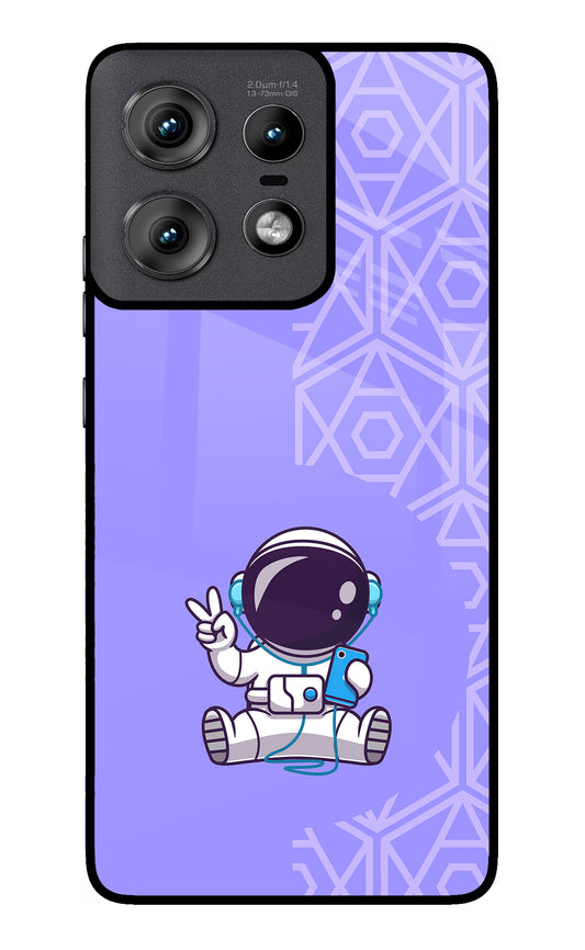 Cute Astronaut Chilling Moto Edge 50 Pro 5G Glass Case