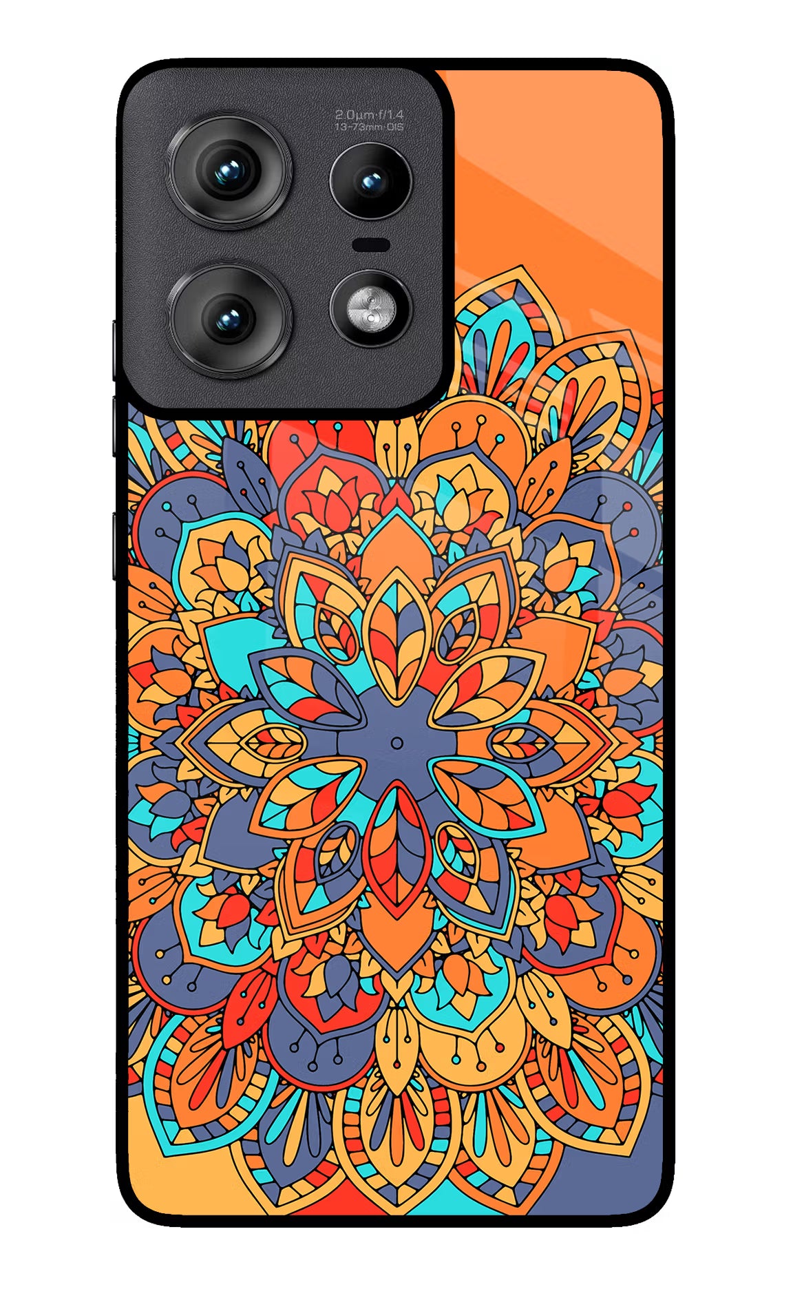 Color Mandala Moto Edge 50 Pro 5G Glass Case Back Cover by Casekaro