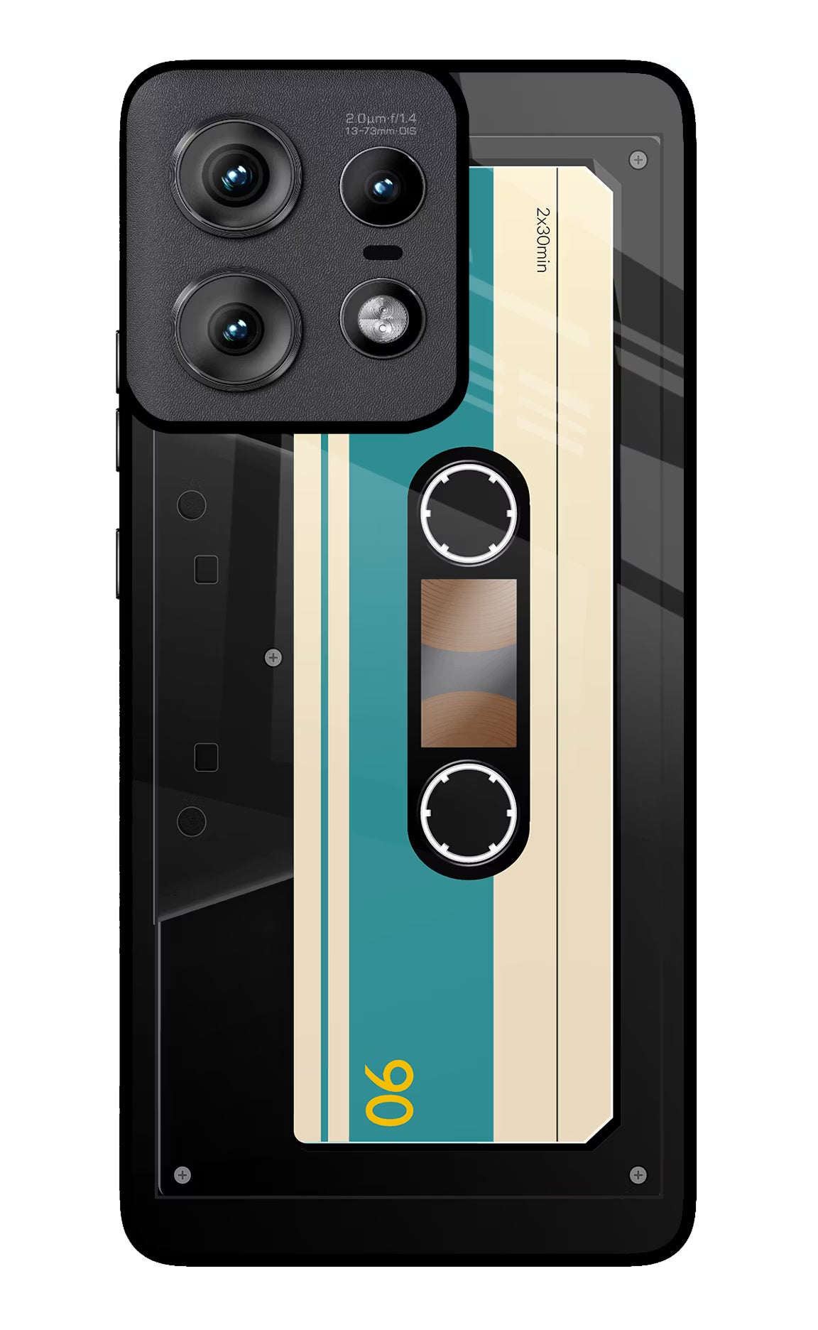 Cassette Moto Edge 50 Pro 5G Glass Case Back Cover by Casekaro