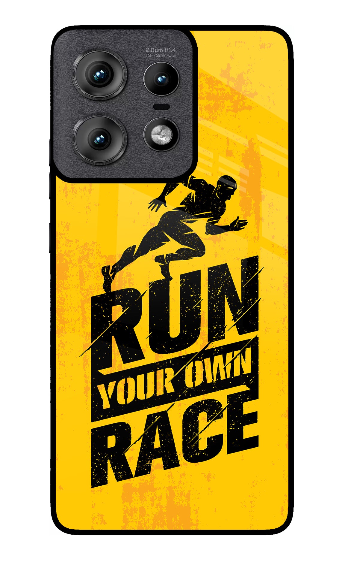 Run Your Own Race Moto Edge 50 Pro 5G Glass Case