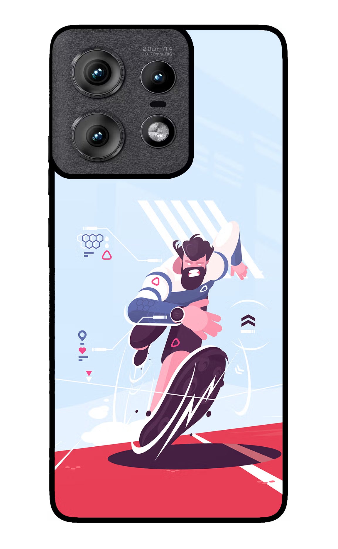Run Pro Moto Edge 50 Pro 5G Glass Case Back Cover by Casekaro