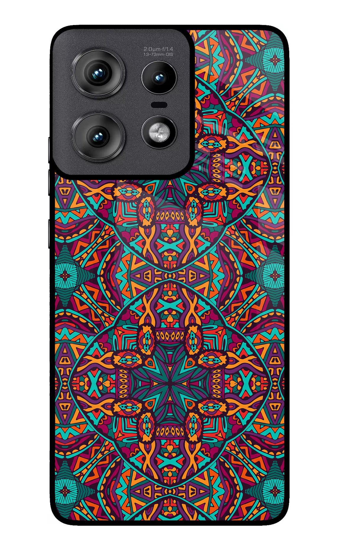 Colour Mandala Moto Edge 50 Pro 5G Glass Case Back Cover by Casekaro