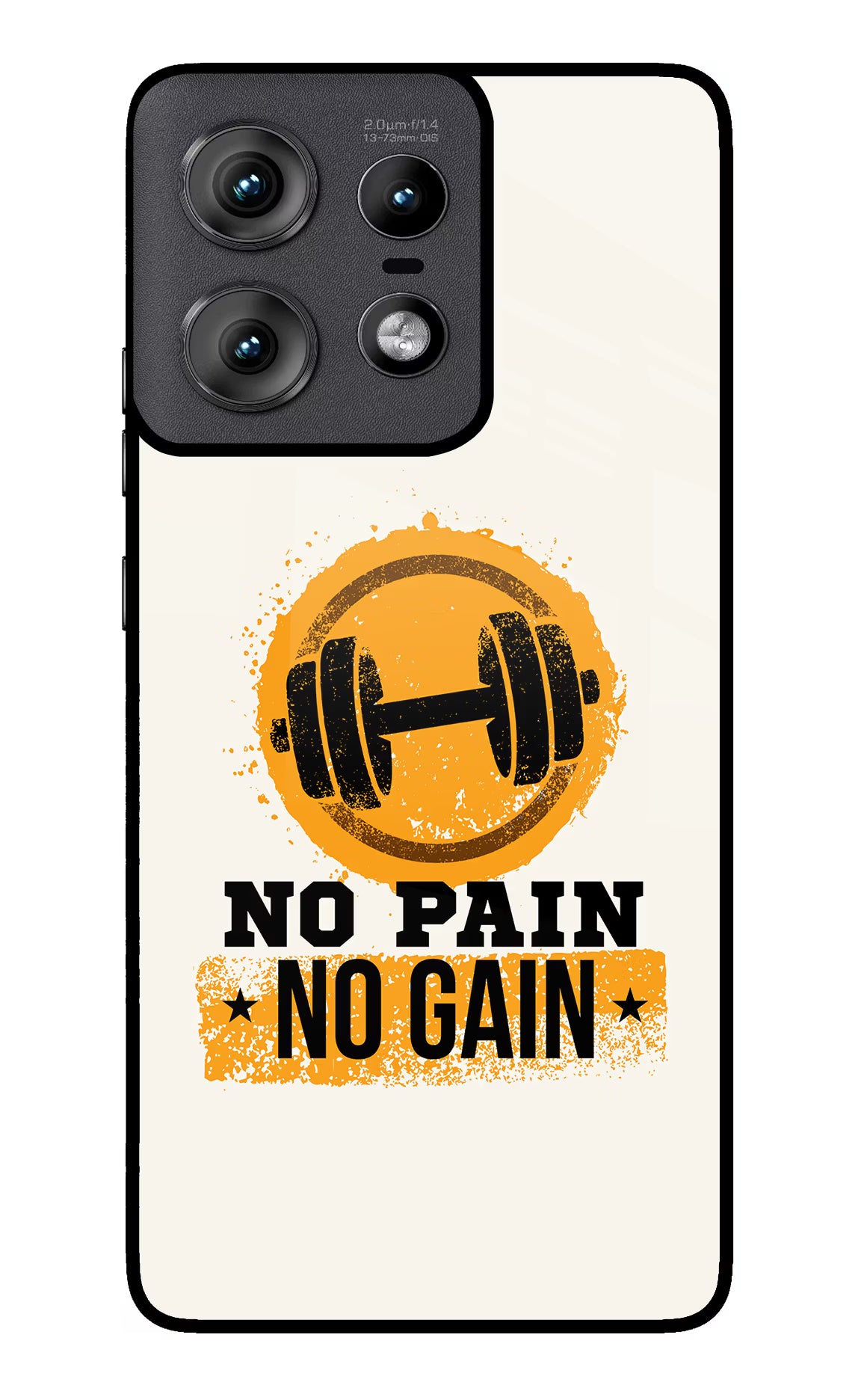 No Pain No Gain Moto Edge 50 Pro 5G Glass Case Back Cover by Casekaro