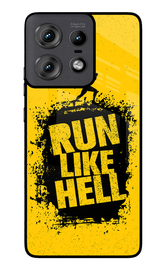 Run Like Hell Moto Edge 50 Pro 5G Glass Case