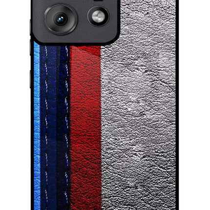 BMW Stripes Moto Edge 50 Pro 5G Glass Case Back Cover by Casekaro