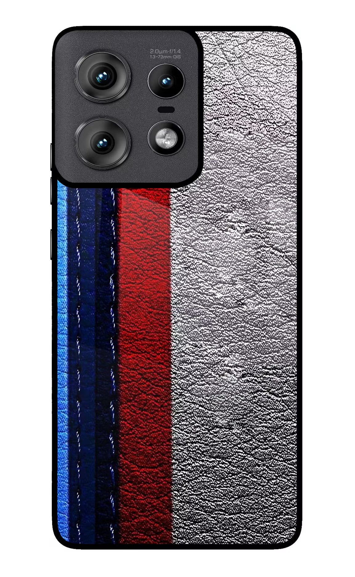 BMW Stripes Moto Edge 50 Pro 5G Glass Case Back Cover by Casekaro