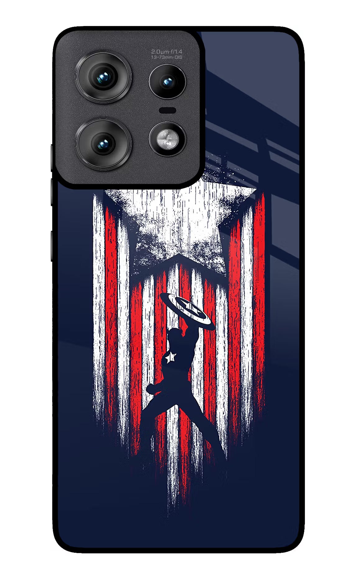 Captain America Marvel Art Moto Edge 50 Pro 5G Glass Case Back Cover by Casekaro
