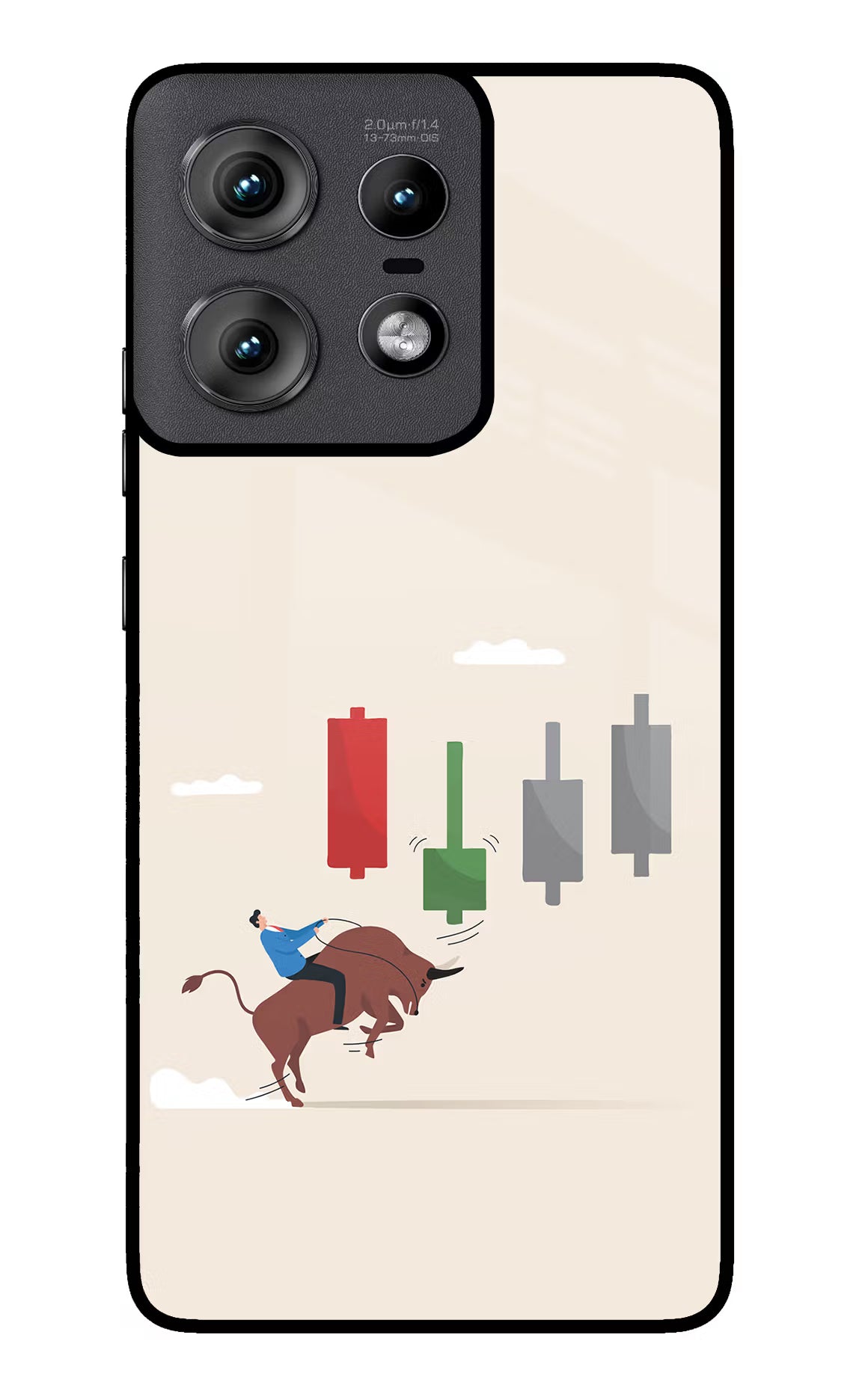 Bull Trading Momentum Moto Edge 50 Pro 5G Glass Case Back Cover by Casekaro