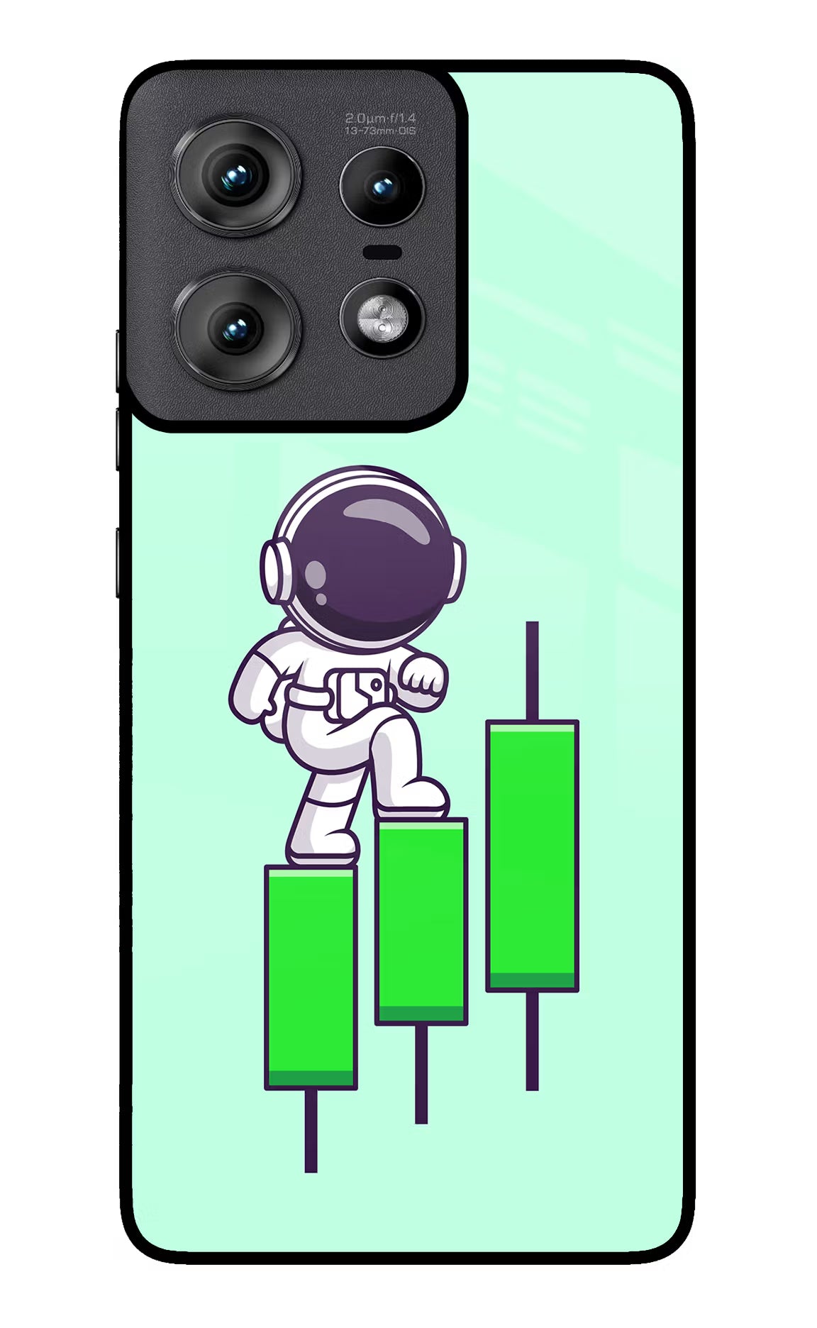 Astronaut Trader Moto Edge 50 Pro 5G Glass Case Back Cover by Casekaro