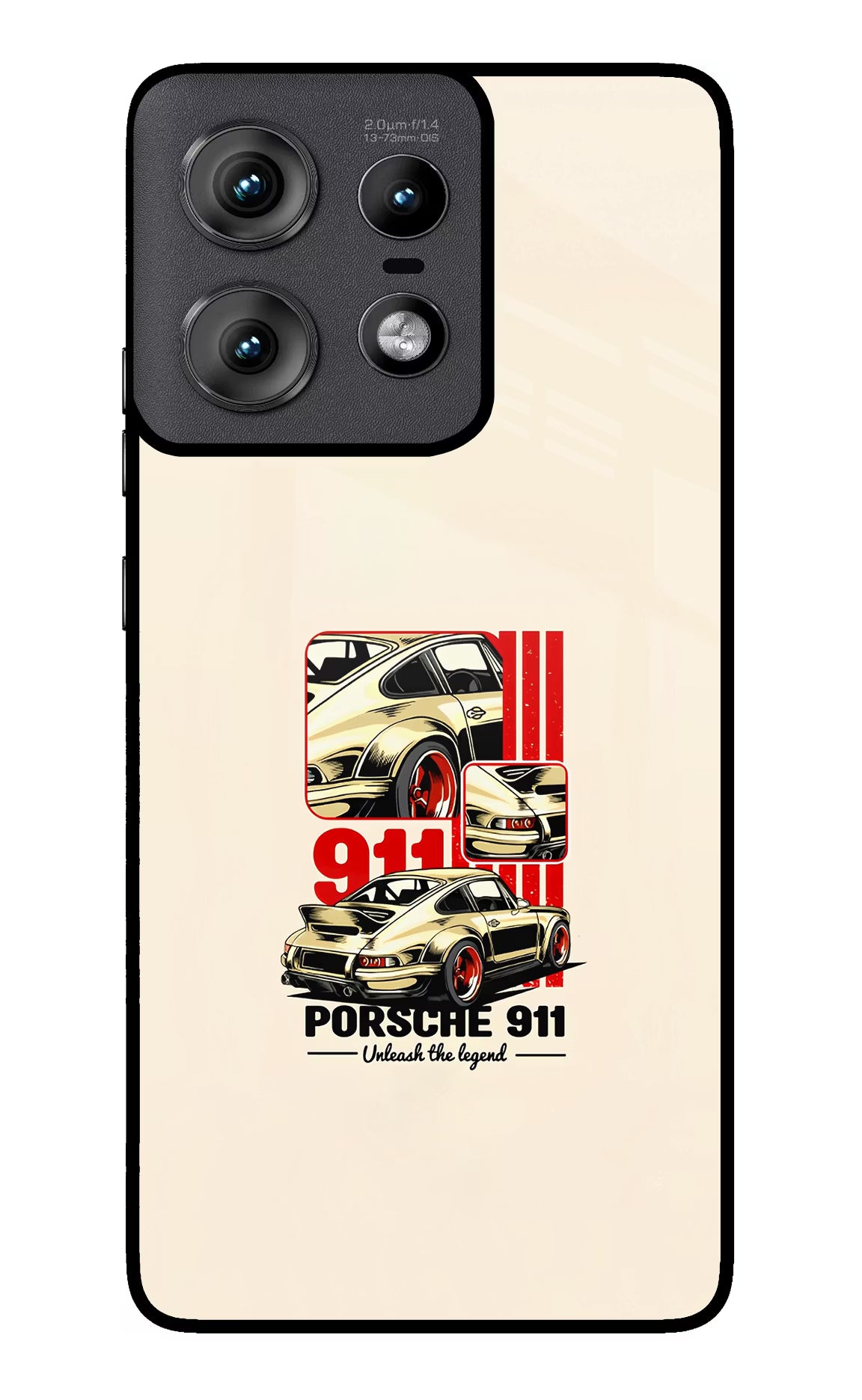 Classic Porsche 911 Moto Edge 50 Pro 5G Glass Case Back Cover by Casekaro