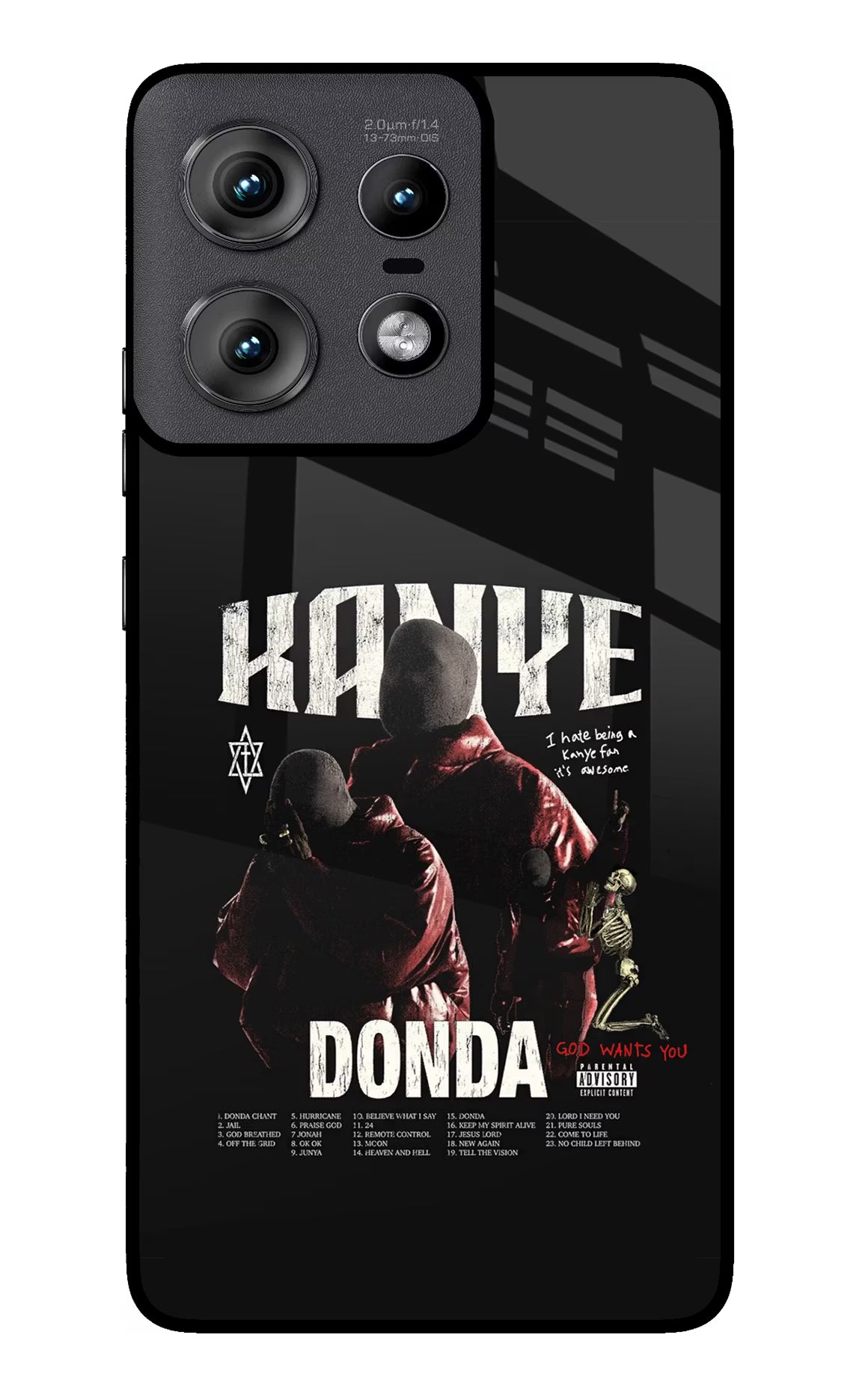 Donda Kanye West Moto Edge 50 Pro 5G Glass Case Back Cover by Casekaro