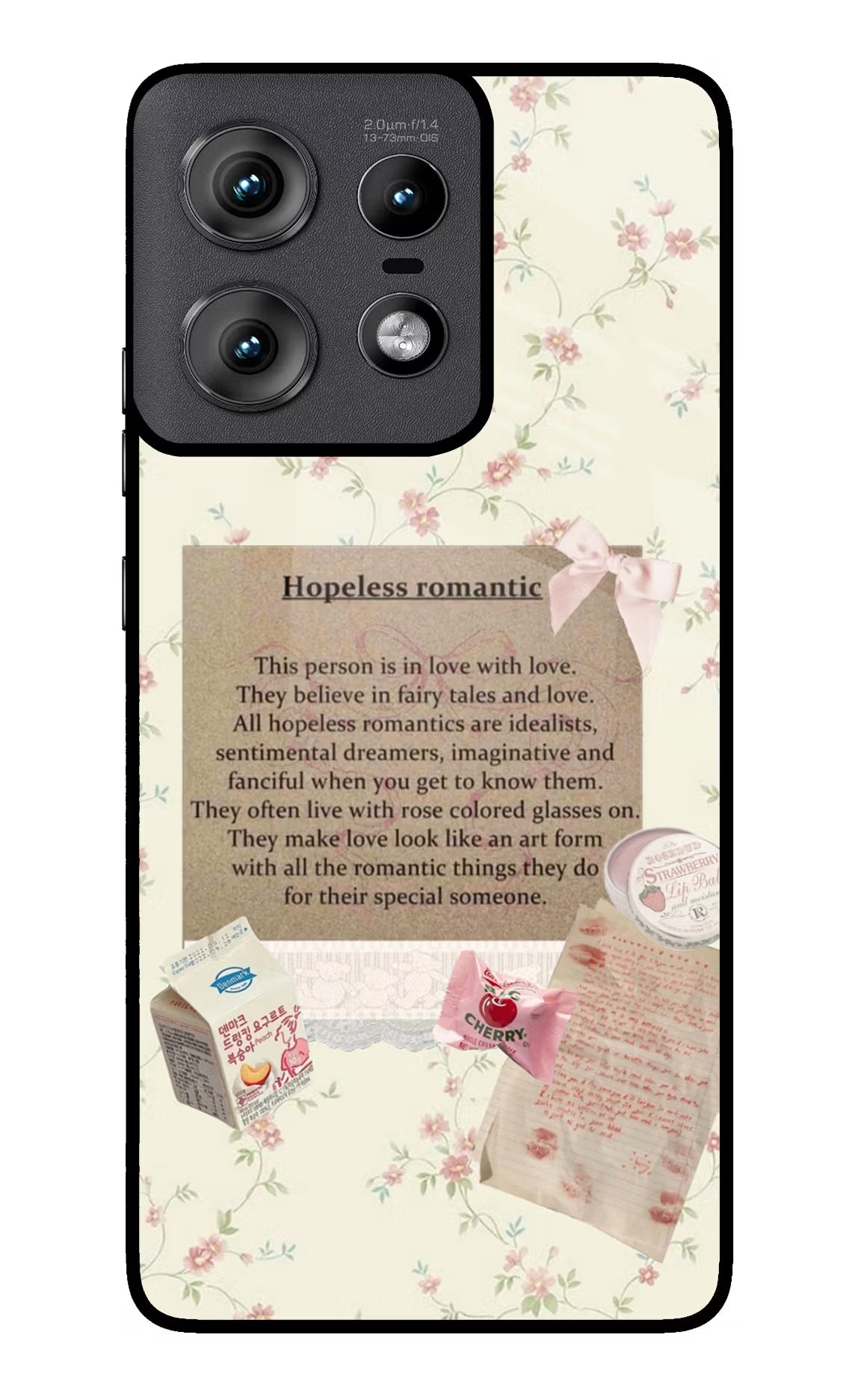 Hopeless Romantic Moto Edge 50 Pro 5G Glass Case Back Cover by Casekaro