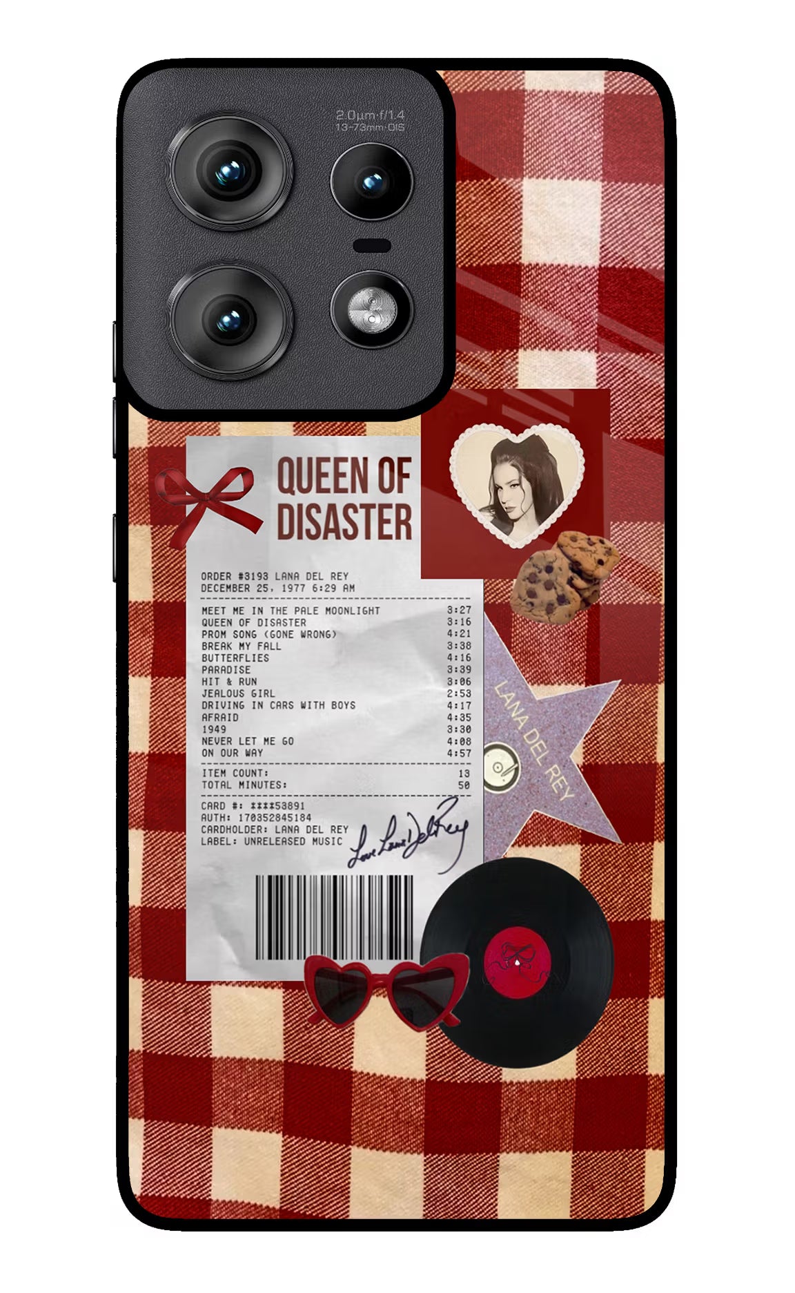 Queen of Disaster Moto Edge 50 Pro 5G Glass Case Back Cover by Casekaro