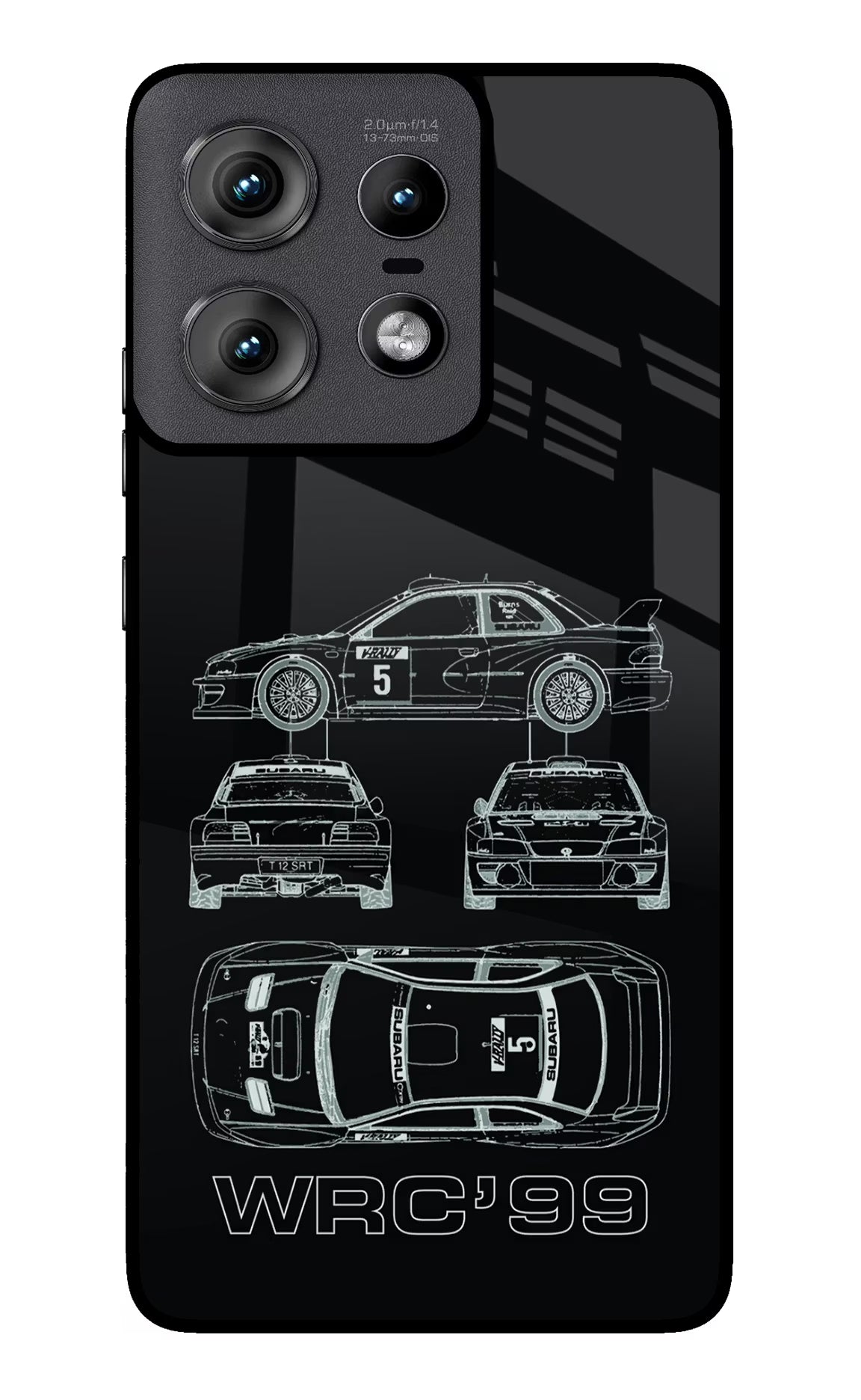 WRC'99 Moto Edge 50 Pro 5G Glass Case Back Cover by Casekaro