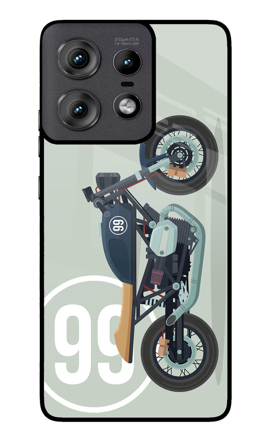 Classic Cafe Racer 99 Moto Edge 50 Pro 5G Glass Case
