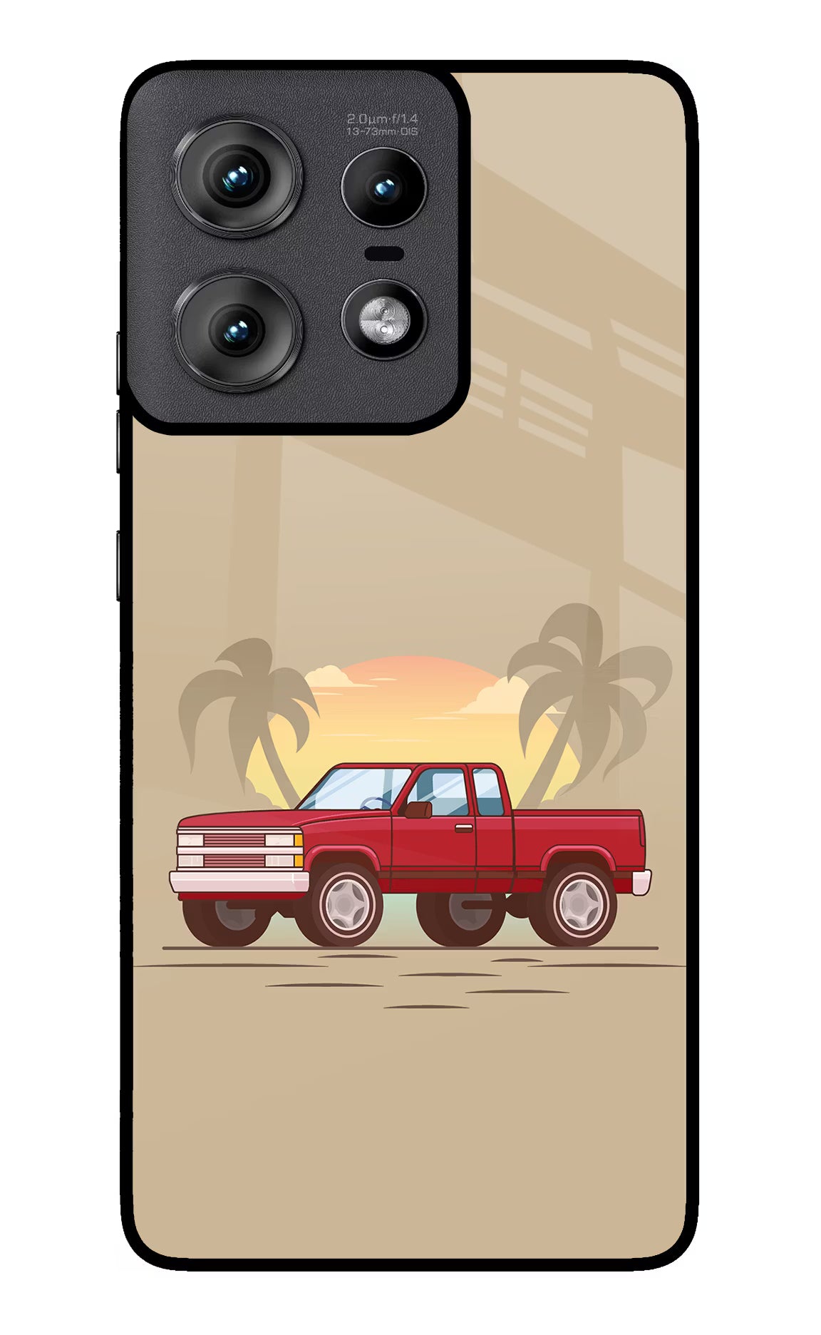 Desert Classic Drive Moto Edge 50 Pro 5G Glass Case Back Cover by Casekaro