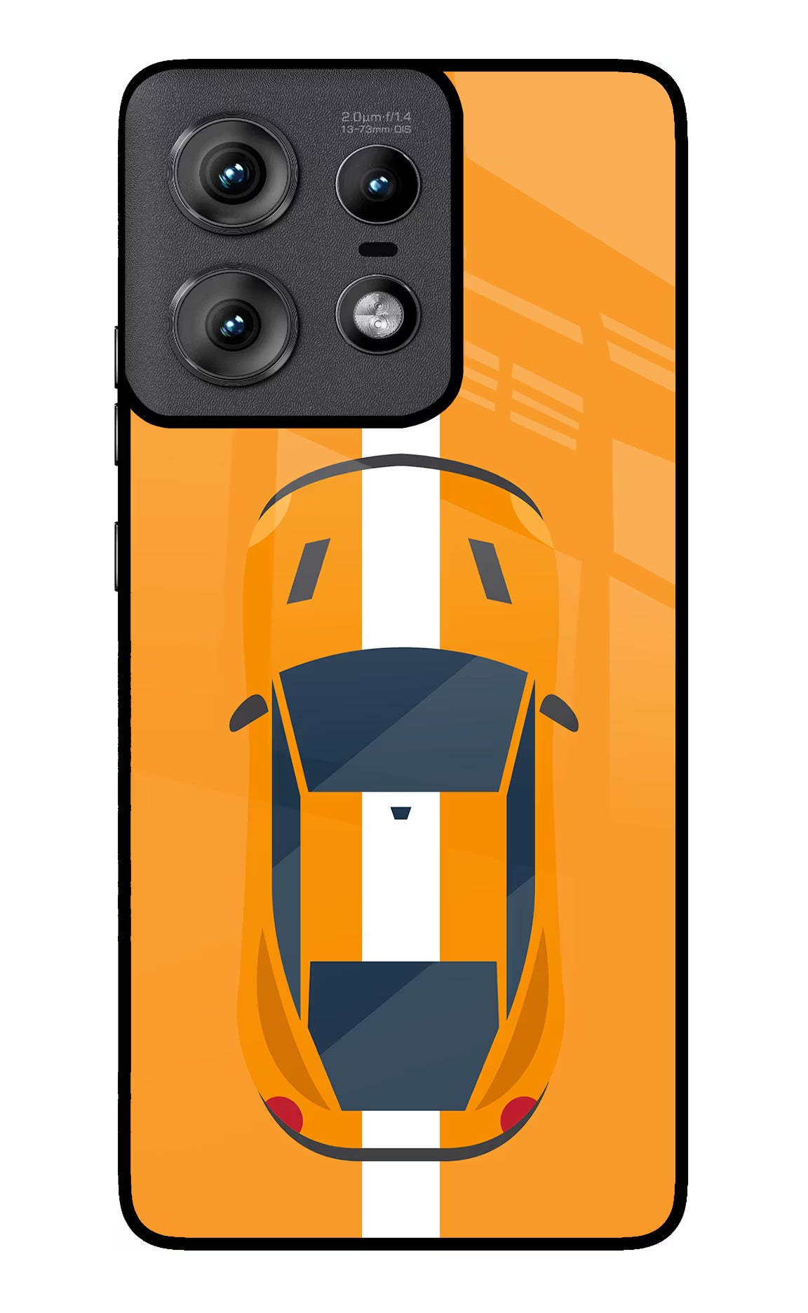 Highway Pursuit Moto Edge 50 Pro 5G Glass Case Back Cover by Casekaro