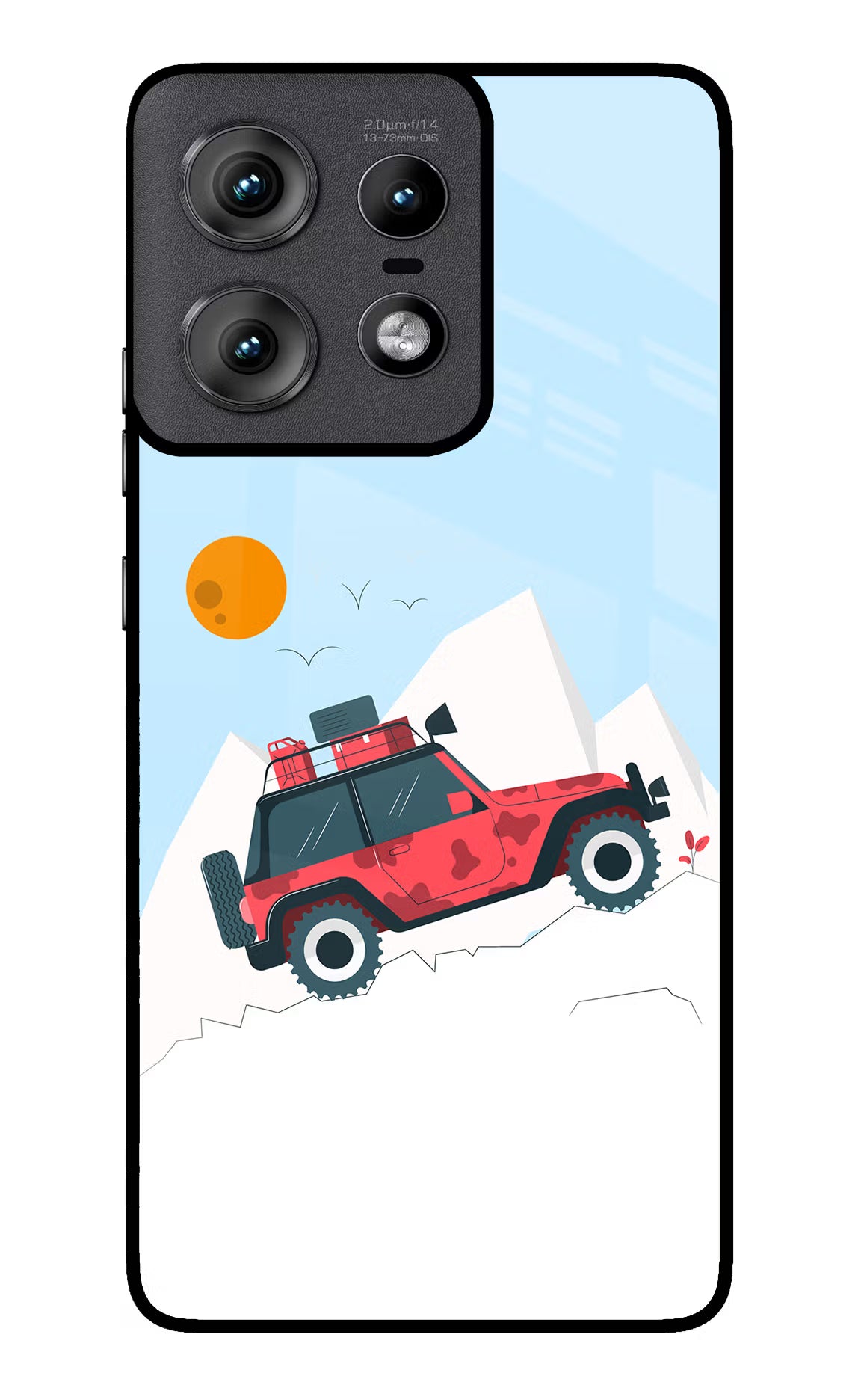 Mountain Trail Beast Moto Edge 50 Pro 5G Glass Case Back Cover by Casekaro