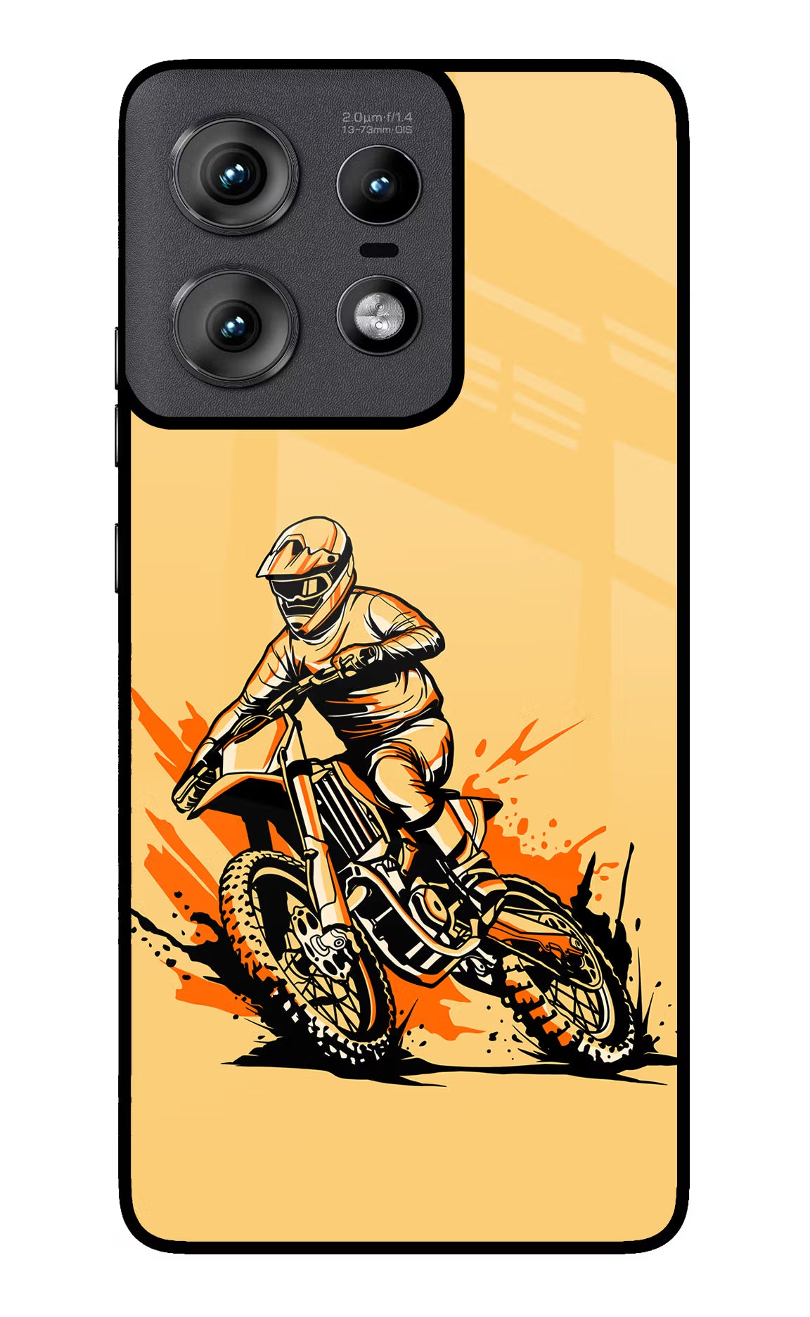 Off-Road Fury Moto Edge 50 Pro 5G Glass Case Back Cover by Casekaro