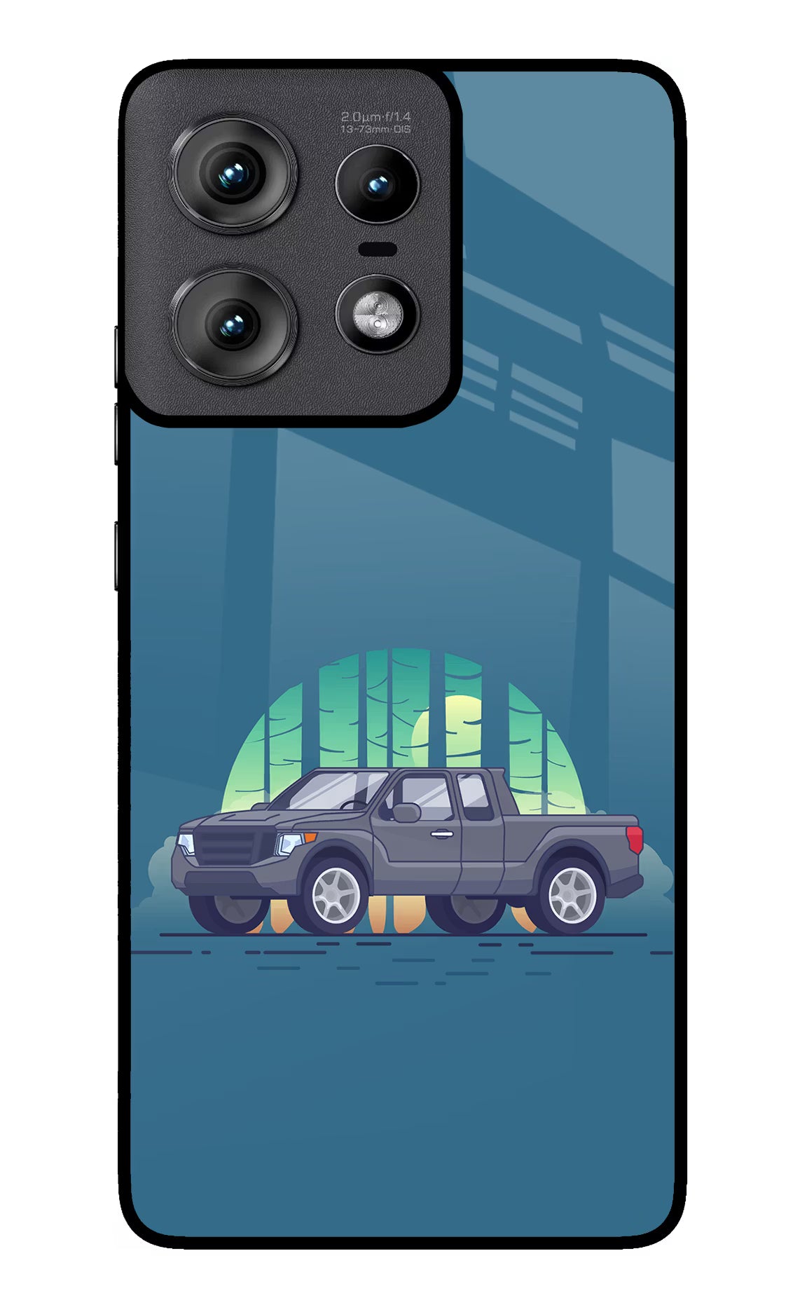 Retro Garage Vibe Moto Edge 50 Pro 5G Glass Case Back Cover by Casekaro