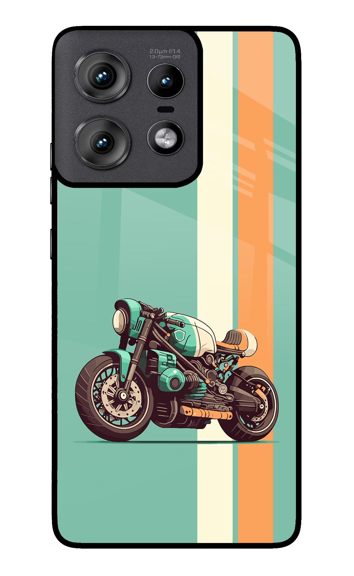 Striped Moto Drift Moto Edge 50 Pro 5G Glass Case Back Cover by Casekaro