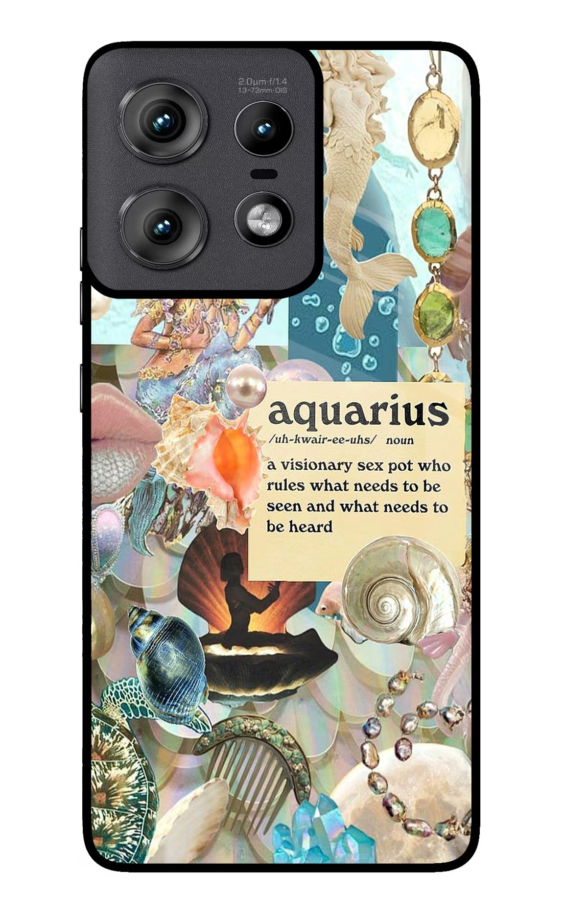 Aquarius Zodiac Moto Edge 50 Pro 5G Glass Case Back Cover by Casekaro