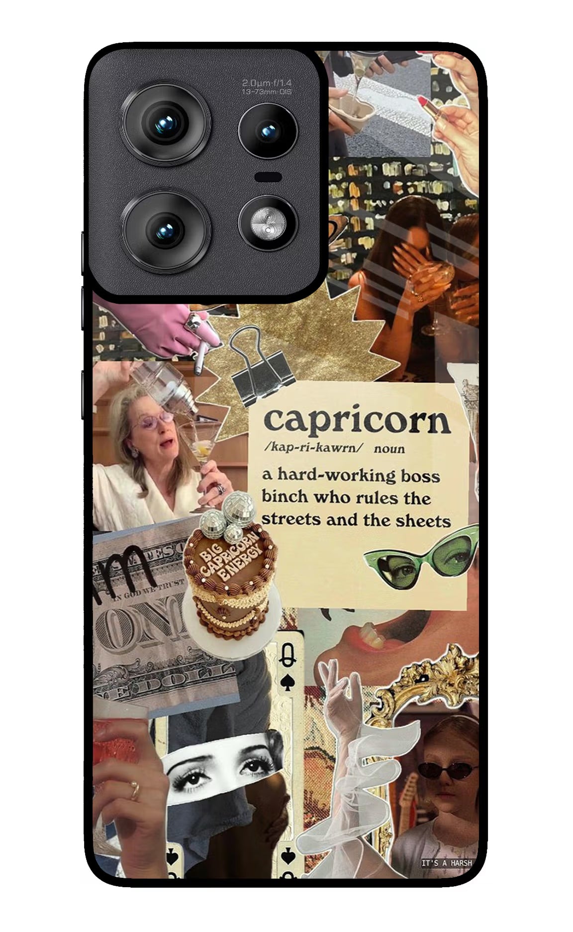 Capricorn Zodiac Moto Edge 50 Pro 5G Glass Case Back Cover by Casekaro