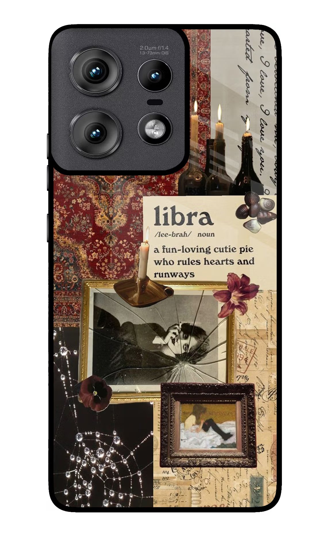 Libra Zodiac Moto Edge 50 Pro 5G Glass Case Back Cover by Casekaro