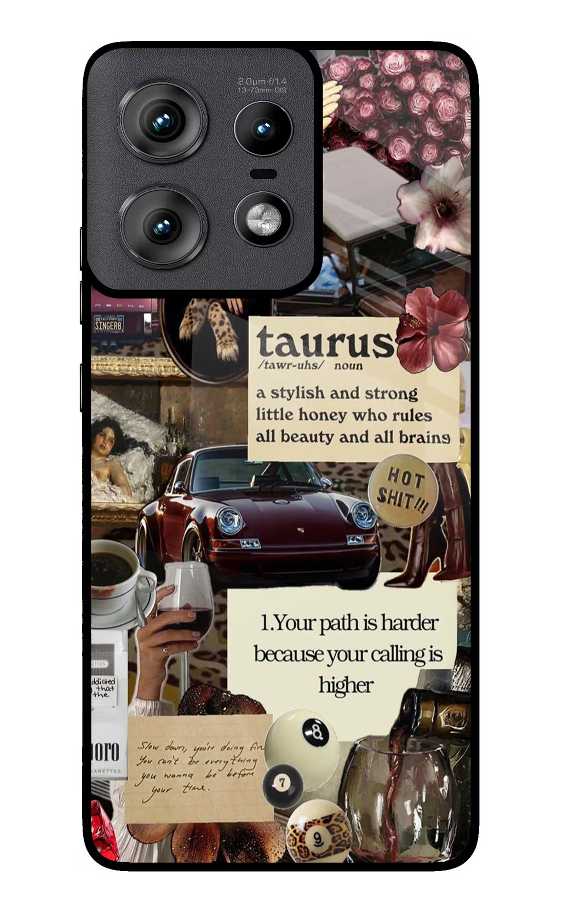 Taurus Zodiac Moto Edge 50 Pro 5G Glass Case Back Cover by Casekaro