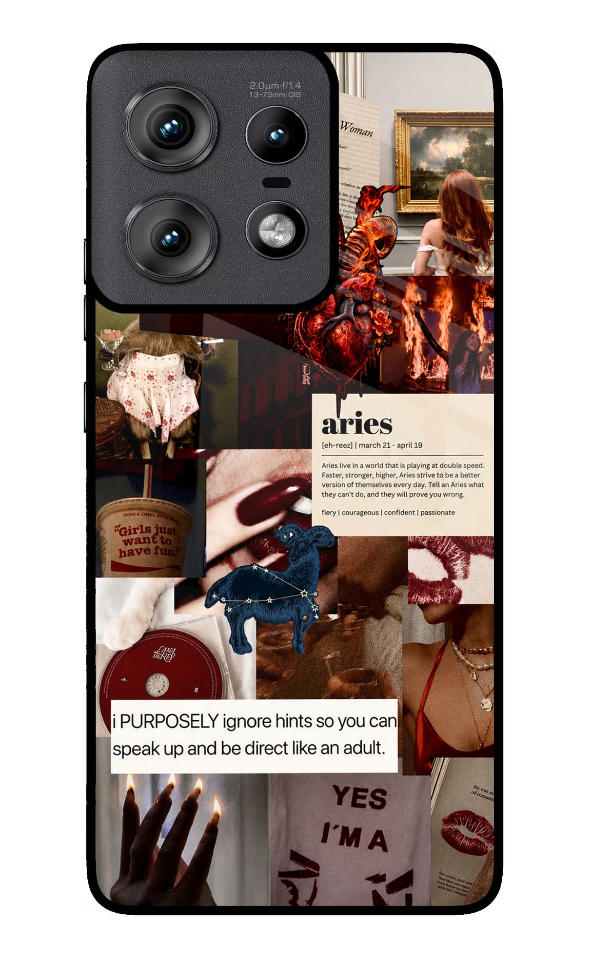 Zodiac Aries Moto Edge 50 Pro 5G Glass Case