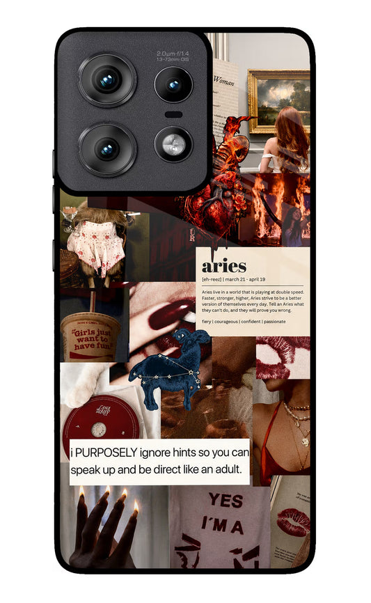 Zodiac Aries Moto Edge 50 Pro 5G Glass Case